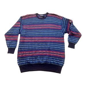 Pringle of Scotland Men’s 100% Wool Pullover Sweater Mens Size Large Blue